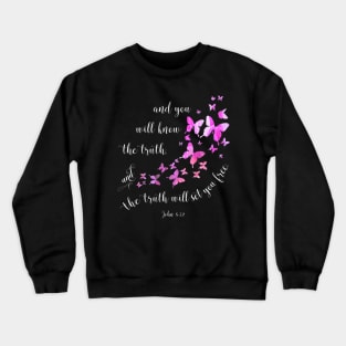 Bible Verse Butterfly Crewneck Sweatshirt